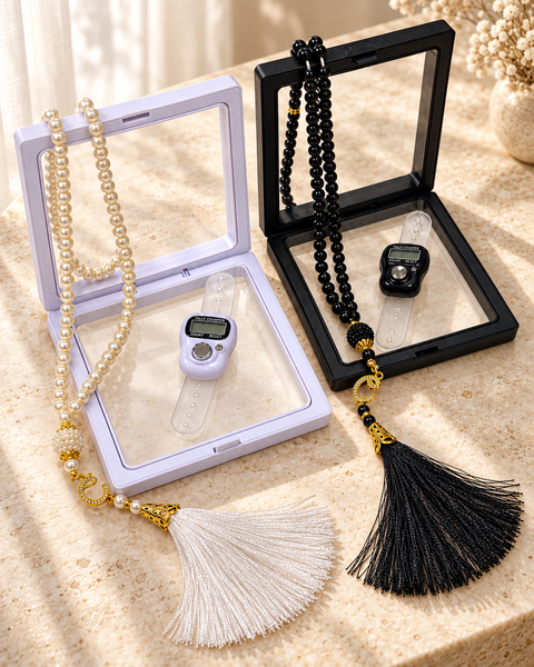 Set Tasbih Tradizionale + Tasbih Digitale con Cofanetto