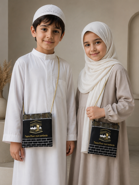 Tappeto da Preghiera per Bambini – Dream Mosque Rosa & Grigio