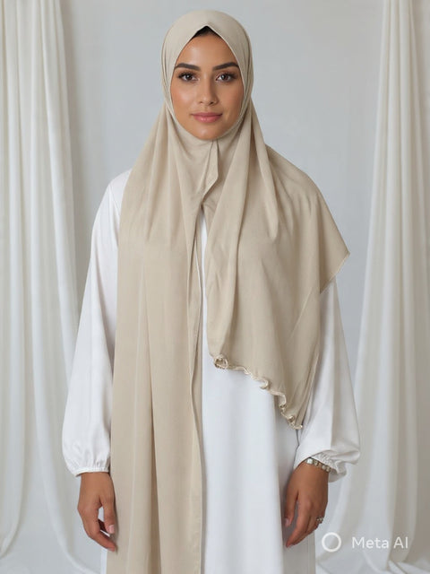 Hijab Jersey Premium Frisé