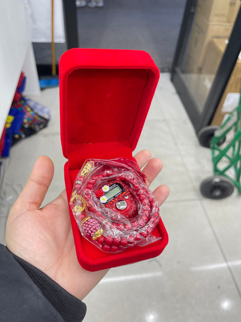 Tasbih elettronico azzurro con contatore digitale – con custodia regalo