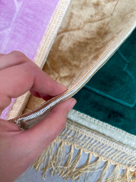 Tappeto preghiera Mihrab bordi oro