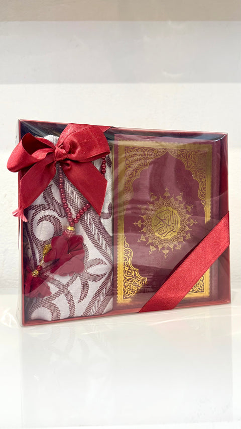 Set Preghiera – Corano 20x13,5 cm, Tappeto e tasbih