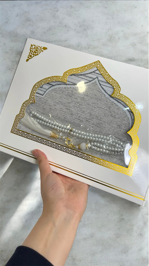 Cofanetto Regalo Preghiera – Tappeto + Tasbih Coordinato