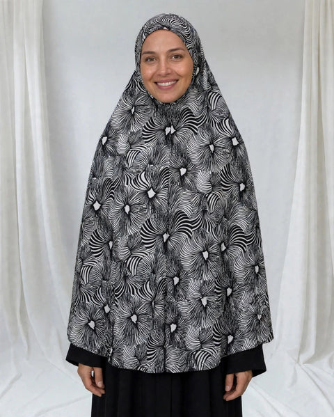 Safa Khimar a Fantasia XXL - Oasi Cacao - Velo Lungo Extra Coprente