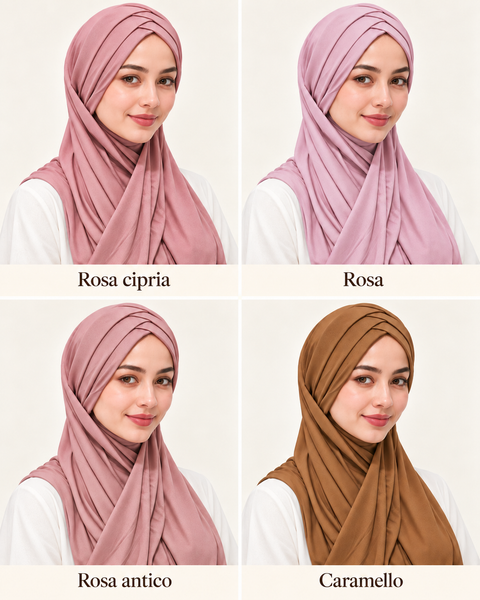 Hijab Safiya – Pronto da indossare con intreccio
