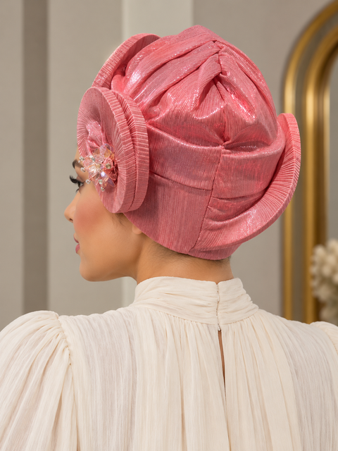Turbante Noor Élégance – Pronto da Indossare con Dettaglio Gioiello