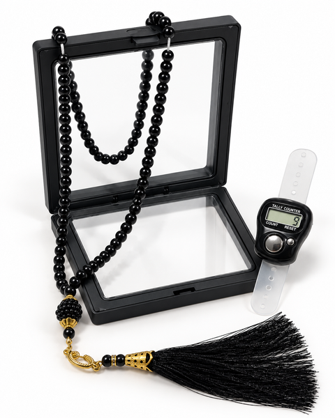 Set Tasbih Tradizionale + Tasbih Digitale con Cofanetto