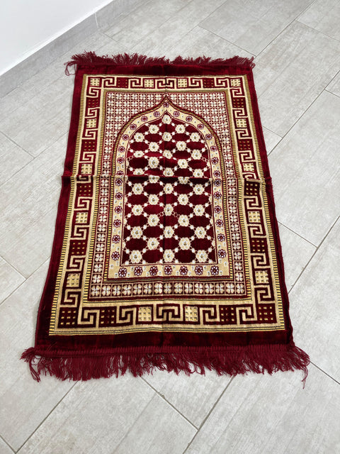 Tappeto da preghiera elegante in velluto decorato