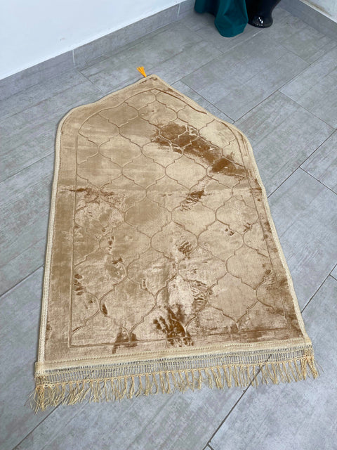 Tappeto preghiera Mihrab bordi oro