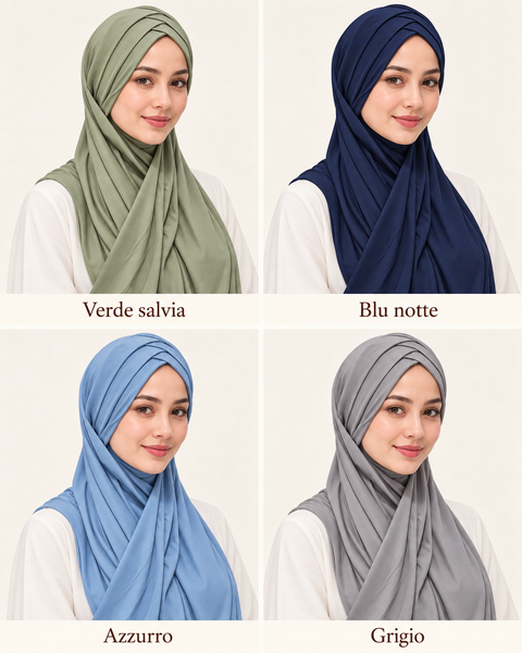 Hijab Safiya – Pronto da indossare con intreccio