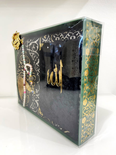 Set Regalo Spirituale – Tappeto da Preghiera, Tasbih e Yā Sīn Sharīf