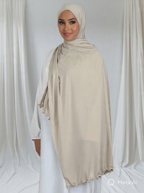 Hijab Jersey Premium Frisé
