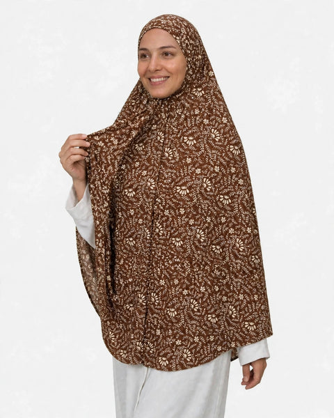 Safa Khimar a Fantasia XXL - Oasi Cacao - Velo Lungo Extra Coprente
