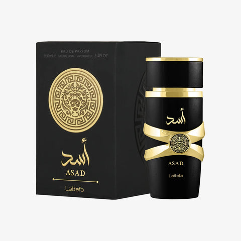 Lattafa Asad Black and Gold Eau de Parfum 100ml