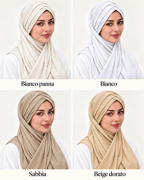 Hijab Safiya – Pronto da indossare con intreccio