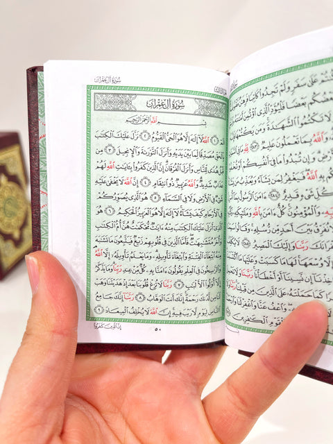 Mini Corano Tascabile diviso in 6 volumi con cofanetto 7,5x11,5 cm