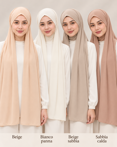 Hijab Jersey Plume – Semipronto in 100% viscosa
