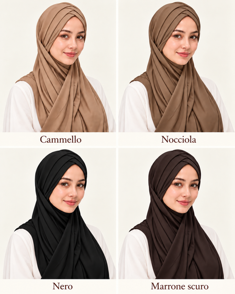 Hijab Safiya – Pronto da indossare con intreccio
