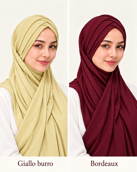 Hijab Safiya – Pronto da indossare con intreccio