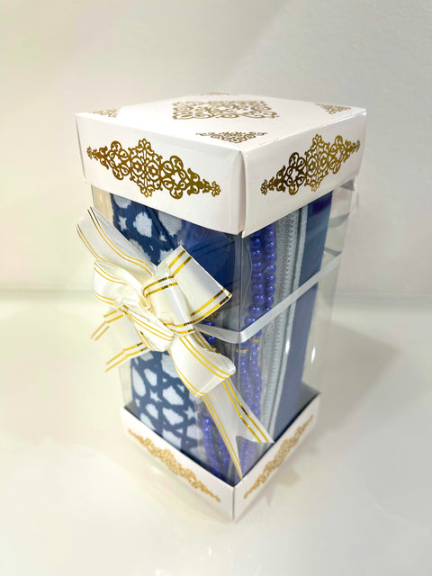 Set Regalo da Preghiera con Tappetino (Sajjāda) e Tasbih – Elegante Confezione Decorata