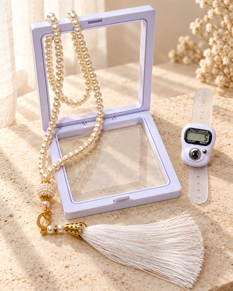 Set Tasbih Tradizionale + Tasbih Digitale con Cofanetto