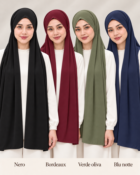 Hijab Jersey Plume – Semipronto in 100% viscosa
