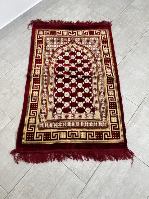 Tappeto da preghiera elegante in velluto decorato