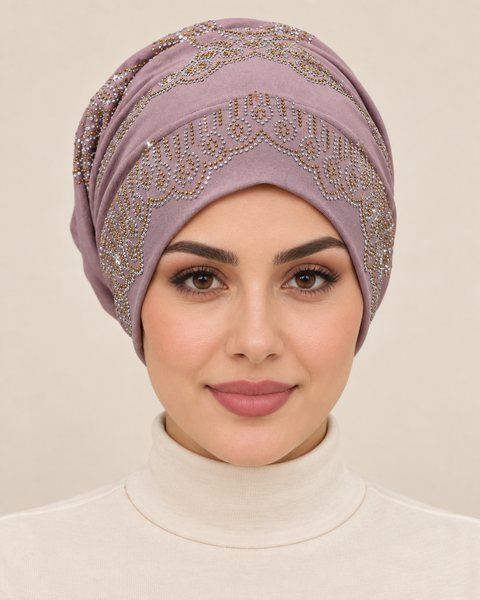 Cuffie Turbante Strass – Pronte da indossare in cotone e viscosa