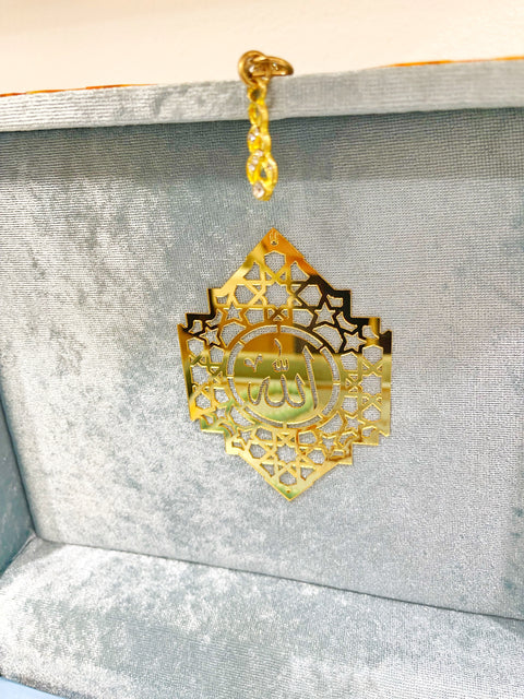 Corano di Lusso con Cofanetto Decorativo in Velluto e Accessori – Edizione con QR Code