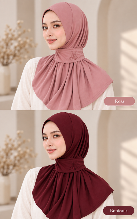Hijab Liyana – Pronto da Indossare in Jersey Premium con Chiusura al Collo