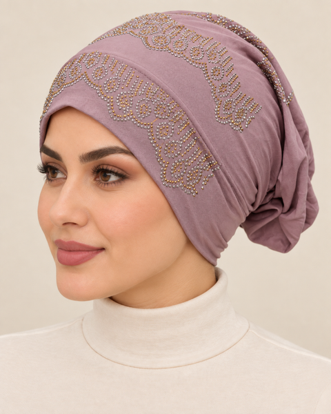 Cuffie Turbante Strass – Pronte da indossare in cotone e viscosa