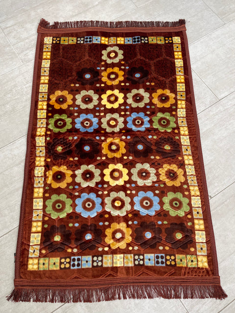 Tappeto Imbottito per Preghiera Motivo Floreale