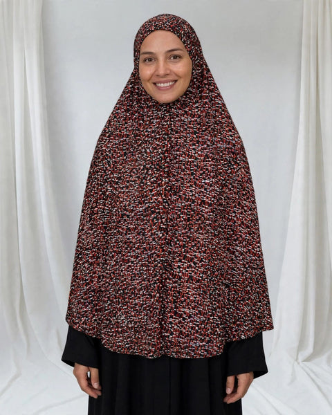 Safa Khimar a Fantasia XXL - Oasi Cacao - Velo Lungo Extra Coprente