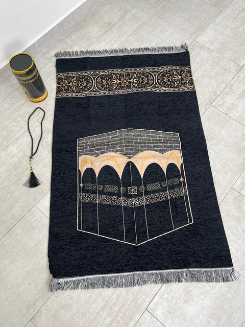 Set Preghiera Kaaba – Tappeto + Tasbih + Custodia Decorata