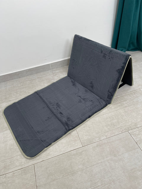 Tappeto preghiera imbottito con schienale - tinta unita