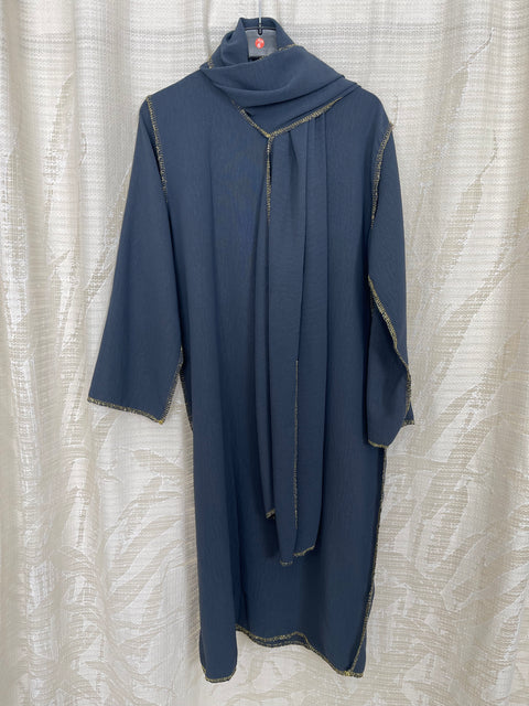 Baby Abaya con hijab cucito jazz antracite