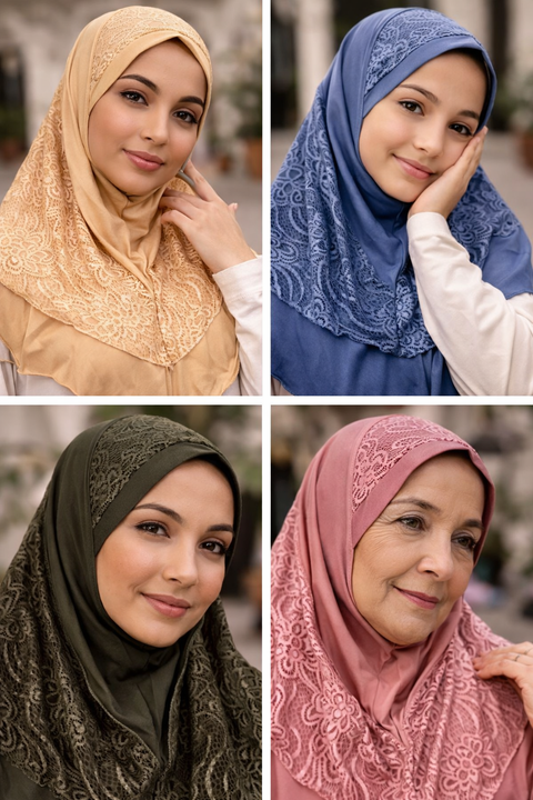 Hijab LaceBloom 100% viscosa