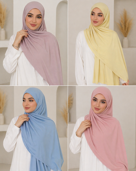 Hijab pronto lati uguali 50% cotone 50% viscosa