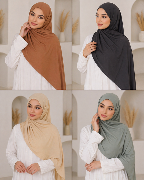 Hijab pronto lati uguali 50% cotone 50% viscosa