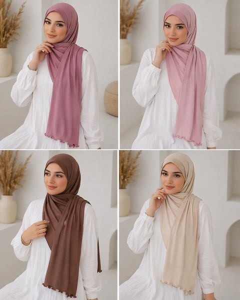 Hijab Jersey Premium Frisé