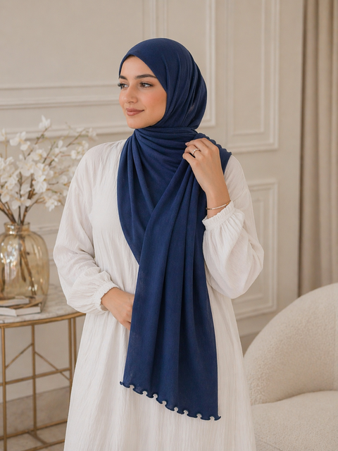 Hijab Jersey Premium Frisé