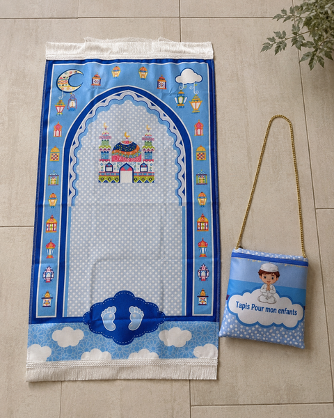 Tappeto da Preghiera per Bambini – Dream Mosque Rosa & Grigio