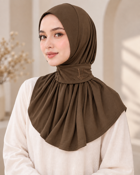 Hijab Liyana – Pronto da Indossare in Jersey Premium con Chiusura al Collo