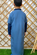 Baby Qamis manica corta beige, bimbi, abito da preghiera per bambini
