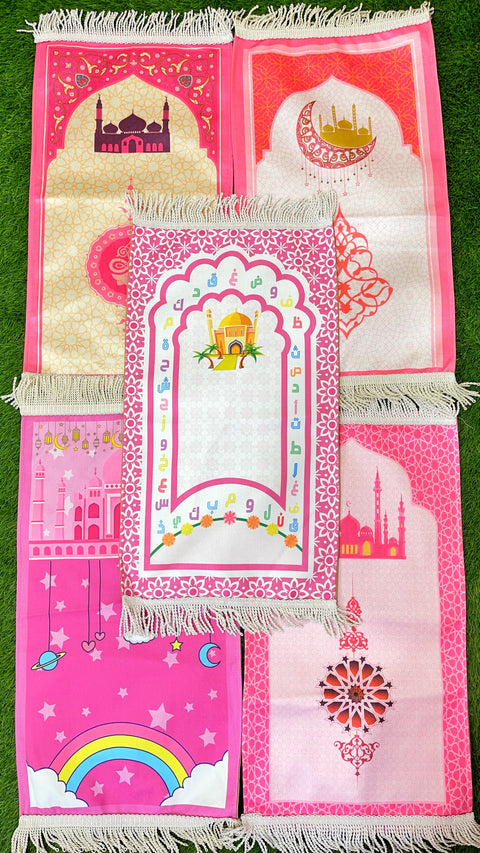 Tappeto preghiera slim, tappeto sottile, rettangolare, colorato, Hijab Paradise, per bambine