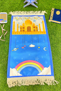 Tappeto preghiera slim, tappeto sottile, rettangolare, colorato, Hijab Paradise per bambini 