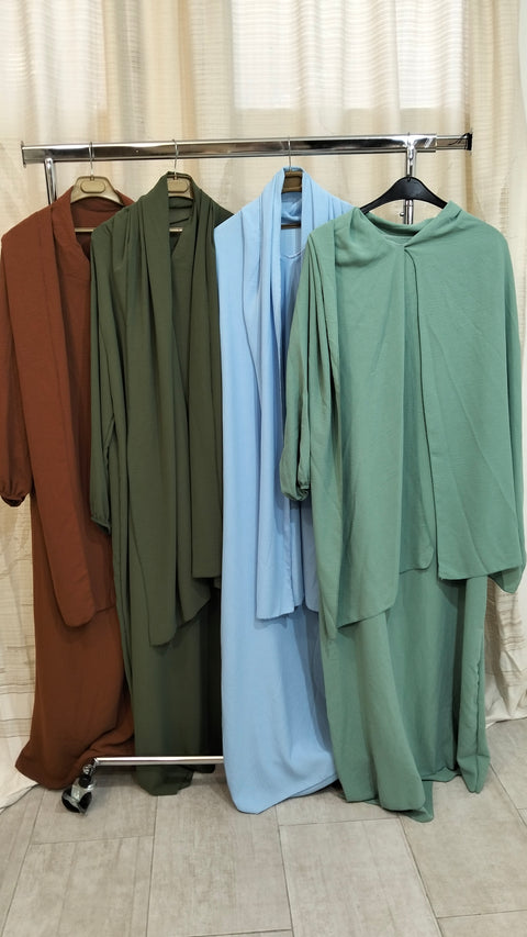 Abaya con hijab cucito jazz